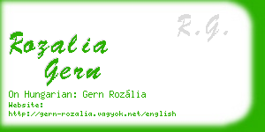 rozalia gern business card